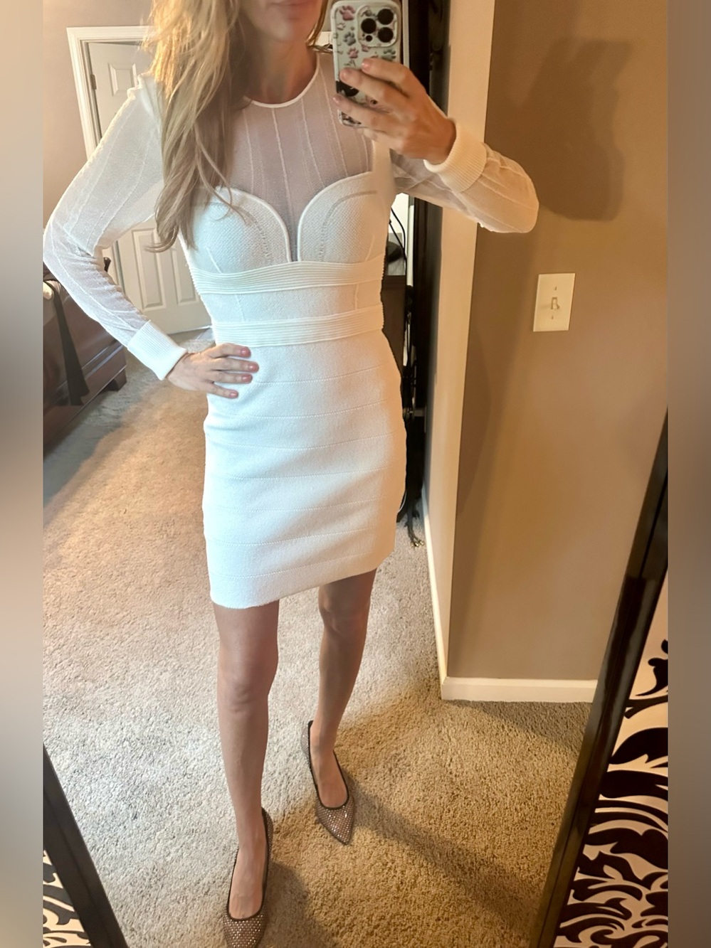 Herve Leger body hugging dress